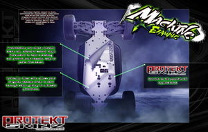 'Protekt Skinz' Clear Chassis Wrap Fits Losi 1/5 - 1/8 Scale 5ive-T / 5ive-B Series MTXL & Desert Buggy - Darkside Studio Arts LLC.