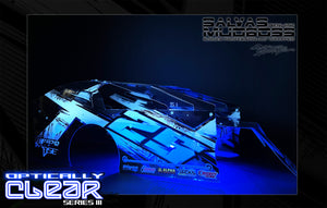 'Clear Series III' Pre-Wrapped & Assembled Genuine Salvas Mudboss Lexan Body for Short Course Traxxas Slash Racing - Darkside Studio Arts LLC.