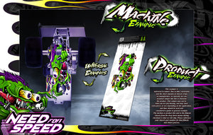'Need For Speed' Chassis Wrap Decal Skid Protection Fits Primal Rc Quicksilver Dragster Hop-Up Protection - Darkside Studio Arts LLC.