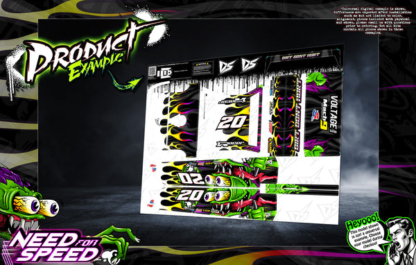 'Need For Speed' Customizable Wrap Skin Graphics Fits Shark RC - Main Image