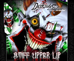 Graphics Kit For Yamaha Raptor 350 (All Years) Wrap Decal  Set  'Stiff Upper Lip' - Darkside Studio Arts LLC.