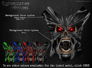 Graphics Kit For Kawasaki 02-09 Klx110 00-13 Kx65  "The Demons Within" For Green Parts - Darkside Studio Arts LLC.