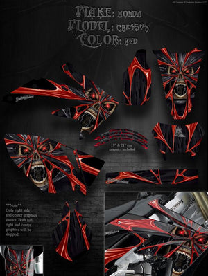 Graphics For Honda 2005-2010 Crf450X  "The Demons Within" Custom - Darkside Studio Arts LLC.