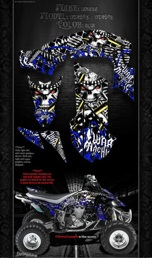 Graphics Kit For Yamaha 2009-2013 Fits Yfz450X / Yfz450R  Wrap Decal  "War Machine" - Darkside Studio Arts LLC.