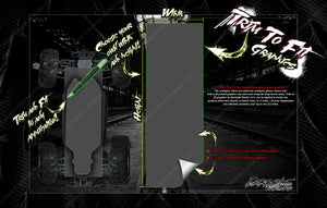 T.T.F. (Trim To Fit) Skid Protection Chassis Wrap Graphics 'Carbon Fiber' Fits Traxxas Axial Hpi Tekno Kraken Arrma Pro-Line - Darkside Studio Arts LLC.