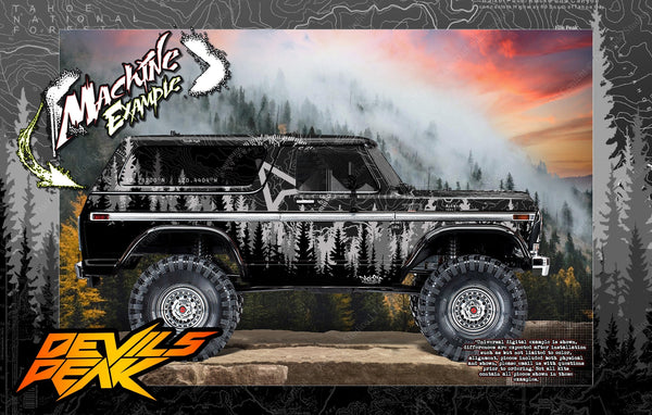 Devils Peak' Graphics Skin Decal Kit Fits Traxxas Trx-4 Defender