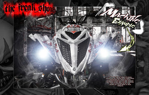 Graphics Kit For Yamaha Raptor 700 2006-2023 "The Freak Show"  Wrap  Customizable - Darkside Studio Arts LLC.