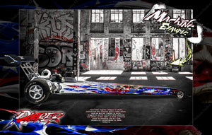 Primal Rc Quicksilver Lexan Body Dragster Wrap 'Ripper' Graphics Hop-Up Decal Kit - Darkside Studio Arts LLC.