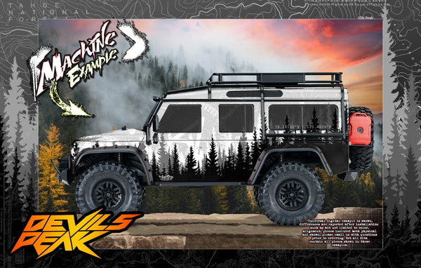 Devils Peak' Graphics Skin Decal Kit Fits Traxxas Trx-4 Defender