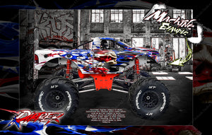 Primal Rc Raminator Monster Truck Wrap 'Ripper' Graphics Hop-Up Decal Kit - Darkside Studio Arts LLC.