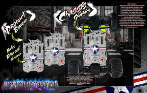 'Afterburner' Chassis Skin Fits Arrma Vendetta Vorteks Kraton V2 Outcast V2 Senton Granite Big Rock Typhon Infraction 4X4 Mega 3S 4S Chassis - Darkside Studio Arts LLC.