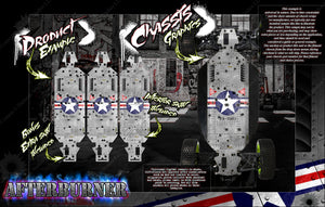 'Afterburner' Chassis Wrap Decal Kit Fits Losi 5Ive-B 5Ive-T 5Ive-T 2.0 Hop-Up Protection - Darkside Studio Arts LLC.