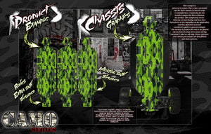'Camo' Series Chassis Wrap Decal Kit Fits Losi 5Ive-B 5Ive-T 5Ive-T 2.0 Hop-Up Protection - Darkside Studio Arts LLC.