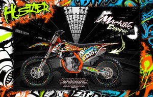 'Hustler' Graphics Wrap Decal Kit Fits Ktm 2011-2020 Sx Sxf Series 250 450 125 - Darkside Studio Arts LLC.