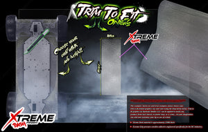 'XTREME BASH' T.T.F. (TRIM TO FIT) BODY & CHASSIS GRAPHICS PROTECTION MATERIAL WRAP FITS TRAXXAS AXIAL ARRMA AND MORE! - Darkside Studio Arts LLC.