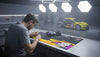 'Hyper' Premium RC Pit / Work Mat – Customizable, Rollable, Rubber non-slip base, Polyester Top, Stitched Edges | Darkside Studio Arts LLC - 5