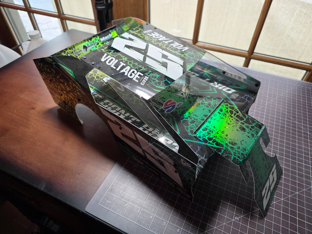 'Scatter' *2024 Model Year Body* Pre-Wrapped & Assembled Genuine Salvas Mudboss Lexan Body for Short Course Traxxas Slash Racing