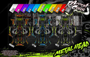 'Metal Head' Chassis Wrap Fits Kyosho Inferno Inferno Mp9E Mp10 Neo Gt2 Gt3 Mp9 Mp10T Mp10E Mini Inferno - Darkside Studio Arts LLC.