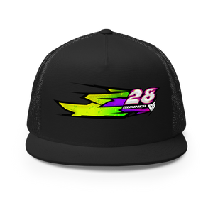 'Hyper' Dirt Oval Carpet RC Racing Custom DTF Printed Trucker Hat Cap Atomic Color - Darkside Studio Arts LLC.