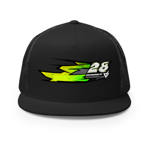 'Hyper' Dirt Oval Carpet RC Racing Custom DTF Printed Trucker Hat Cap Mono Color - Darkside Studio Arts LLC.