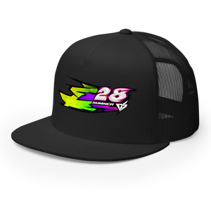 'Hyper' Dirt Oval Carpet RC Racing Custom DTF Printed Trucker Hat Cap Atomic Color - Darkside Studio Arts LLC.