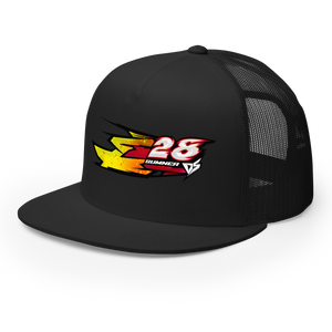 'Hyper' Dirt Oval Carpet RC Racing Custom DTF Printed Trucker Hat Cap Red Rocket Color - Darkside Studio Arts LLC.