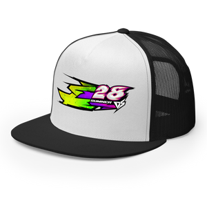 'Hyper' Dirt Oval Carpet RC Racing Custom DTF Printed Trucker Hat Cap Atomic Color - Darkside Studio Arts LLC.