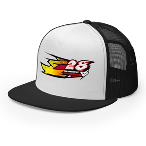 'Hyper' Dirt Oval Carpet RC Racing Custom DTF Printed Trucker Hat Cap Red Rocket Color - Darkside Studio Arts LLC.