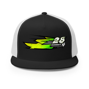 'Hyper' Dirt Oval Carpet RC Racing Custom DTF Printed Trucker Hat Cap Mono Color - Darkside Studio Arts LLC.