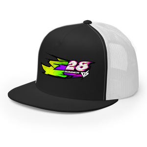 'Hyper' Dirt Oval Carpet RC Racing Custom DTF Printed Trucker Hat Cap Atomic Color - Darkside Studio Arts LLC.