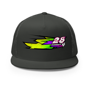 'Hyper' Dirt Oval Carpet RC Racing Custom DTF Printed Trucker Hat Cap Atomic Color - Darkside Studio Arts LLC.