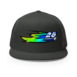 'Hyper' Dirt Oval Carpet RC Racing Custom DTF Printed Trucker Hat Cap Blue Origin Color - Darkside Studio Arts LLC.