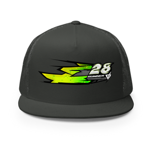 'Hyper' Dirt Oval Carpet RC Racing Custom DTF Printed Trucker Hat Cap Mono Color - Darkside Studio Arts LLC.