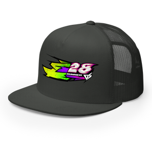 'Hyper' Dirt Oval Carpet RC Racing Custom DTF Printed Trucker Hat Cap Atomic Color - Darkside Studio Arts LLC.