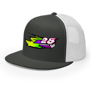 'Hyper' Dirt Oval Carpet RC Racing Custom DTF Printed Trucker Hat Cap Atomic Color - Darkside Studio Arts LLC.