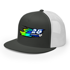 'Hyper' Dirt Oval Carpet RC Racing Custom DTF Printed Trucker Hat Cap Blue Origin Color - Darkside Studio Arts LLC.