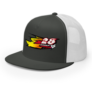 'Hyper' Dirt Oval Carpet RC Racing Custom DTF Printed Trucker Hat Cap Red Rocket Color - Darkside Studio Arts LLC.