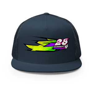 'Hyper' Dirt Oval Carpet RC Racing Custom DTF Printed Trucker Hat Cap Atomic Color - Darkside Studio Arts LLC.