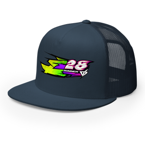 'Hyper' Dirt Oval Carpet RC Racing Custom DTF Printed Trucker Hat Cap Atomic Color - Darkside Studio Arts LLC.