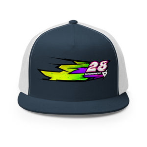 'Hyper' Dirt Oval Carpet RC Racing Custom DTF Printed Trucker Hat Cap Atomic Color - Darkside Studio Arts LLC.