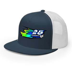 'Hyper' Dirt Oval Carpet RC Racing Custom DTF Printed Trucker Hat Cap Blue Origin Color - Darkside Studio Arts LLC.