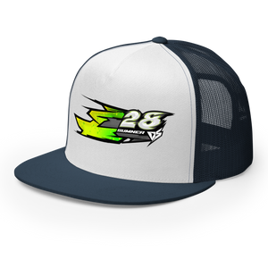 'Hyper' Dirt Oval Carpet RC Racing Custom DTF Printed Trucker Hat Cap Mono Color - Darkside Studio Arts LLC.