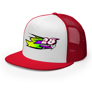 'Hyper' Dirt Oval Carpet RC Racing Custom DTF Printed Trucker Hat Cap Atomic Color - Darkside Studio Arts LLC.