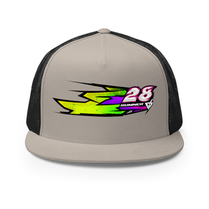 'Hyper' Dirt Oval Carpet RC Racing Custom DTF Printed Trucker Hat Cap Atomic Color - Darkside Studio Arts LLC.