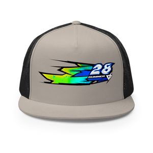 'Hyper' Dirt Oval Carpet RC Racing Custom DTF Printed Trucker Hat Cap Blue Origin Color - Darkside Studio Arts LLC.