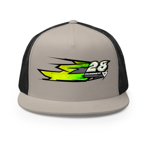 'Hyper' Dirt Oval Carpet RC Racing Custom DTF Printed Trucker Hat Cap Mono Color - Darkside Studio Arts LLC.