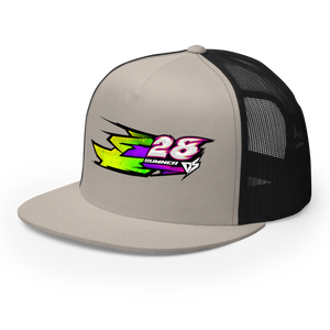 'Hyper' Dirt Oval Carpet RC Racing Custom DTF Printed Trucker Hat Cap Atomic Color - Darkside Studio Arts LLC.