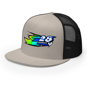 'Hyper' Dirt Oval Carpet RC Racing Custom DTF Printed Trucker Hat Cap Blue Origin Color - Darkside Studio Arts LLC.