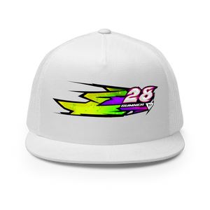 'Hyper' Dirt Oval Carpet RC Racing Custom DTF Printed Trucker Hat Cap Atomic Color - Darkside Studio Arts LLC.