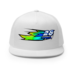 'Hyper' Dirt Oval Carpet RC Racing Custom DTF Printed Trucker Hat Cap Blue Origin Color - Darkside Studio Arts LLC.